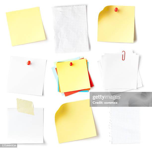 nota de - sujetapapeles fotografías e imágenes de stock