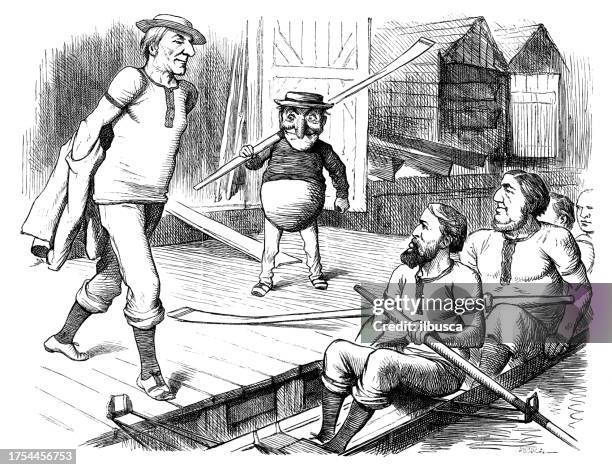 british satire caricature comic cartoon illustration - professional sportsperson stock illustrations