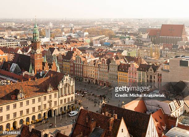 centre of wroclaw, poland - wroclaw stock pictures, royalty-free photos & images