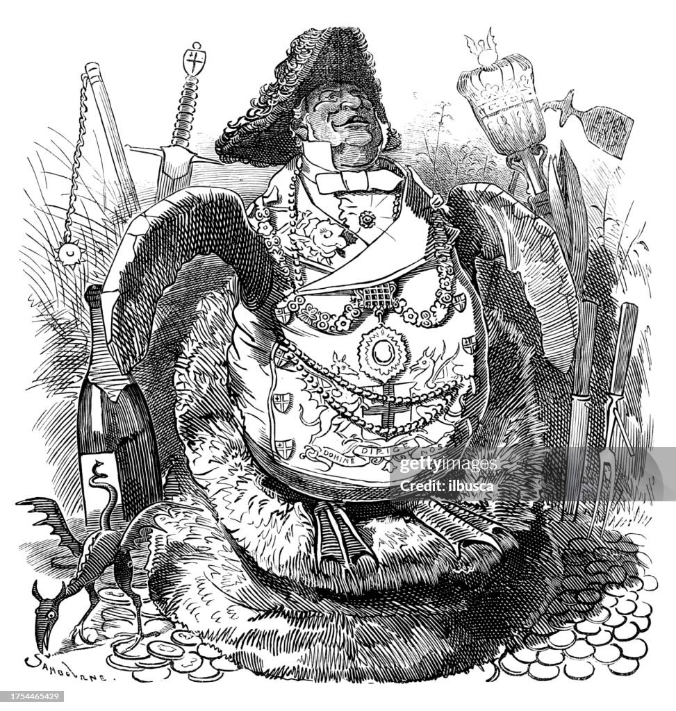 British satire caricature comic cartoon illustration