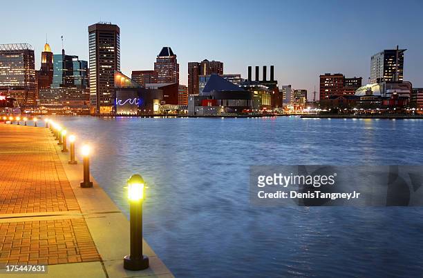 baltimore's inner harbor - baltimore maryland stock pictures, royalty-free photos & images