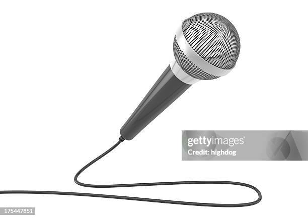 microphone for karaoke - microphone 3d stock pictures, royalty-free photos & images