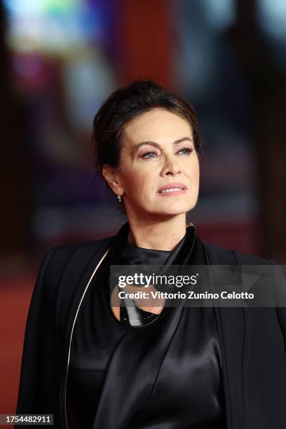 Elena Sofia Ricci attends a red carpet for the movie "Volare" during the 18th Rome Film Festival at Auditorium Parco Della Musica on October 24, 2023...