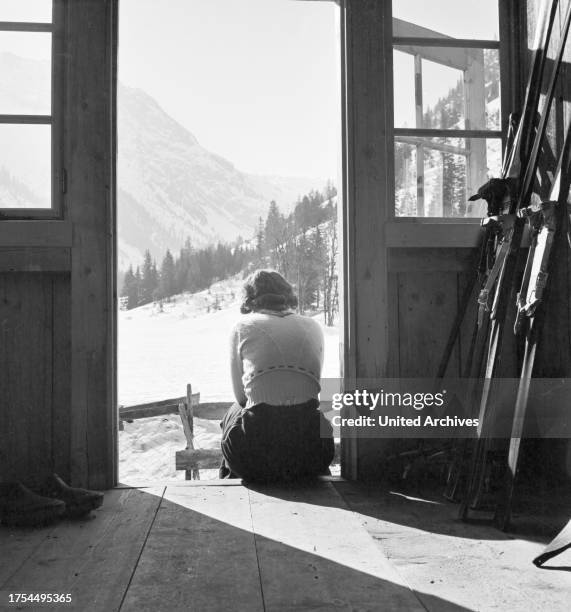 Trip to a Ski region in Bavaria, Germany 1930s.