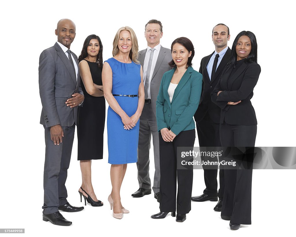 Equipe diversificada de negócios