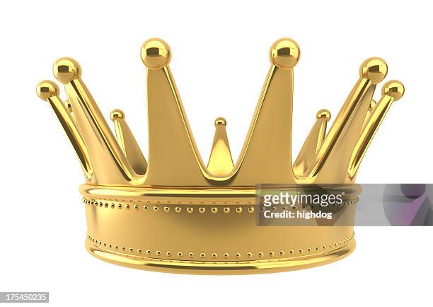 golden corona - corona reale foto e immagini stock