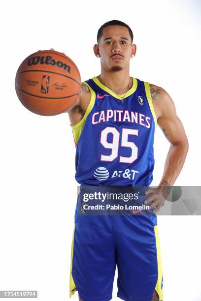 Juan Toscano of the Mexico City Capitanes poses for a portrait during 2023-24 G League Media Day on October 29, 2023 at the Mexico City Arena in...