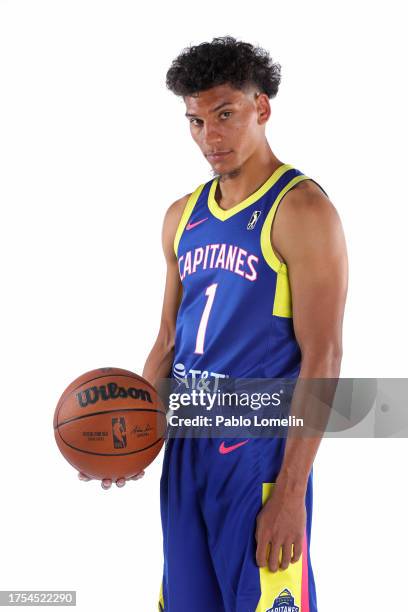 Diego Bernard of the Mexico City Capitanes poses for a portrait during 2023-24 G League Media Day on October 29, 2023 at the Mexico City Arena in...