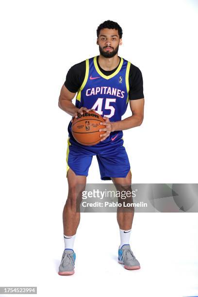 Joao Pereira of the Mexico City Capitanes poses for a portrait during 2023-24 G League Media Day on October 29, 2023 at the Mexico City Arena in...