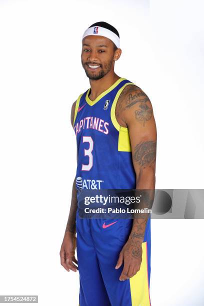 Trey Burke of the Mexico City Capitanes poses for a portrait during 2023-24 G League Media Day on October 29, 2023 at the Mexico City Arena in Mexico...