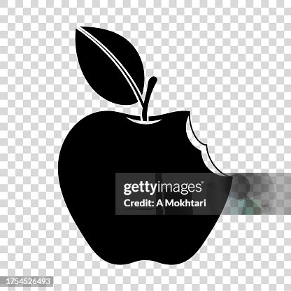 Bitten apple icon. Bitten apple icon.
