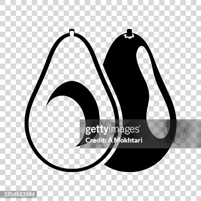 Avocado fruit icon. Avocado fruit icon.