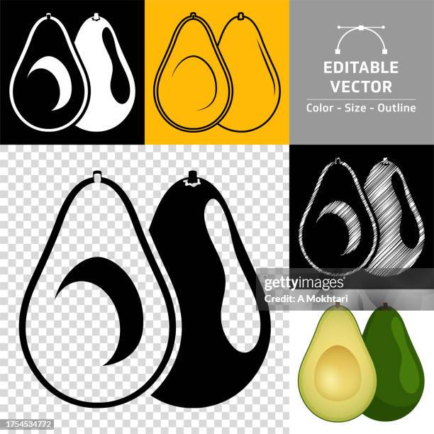 avocado fruit icon. - chopped vegetables stock illustrations