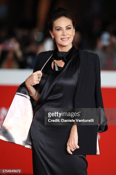 Elena Sofia Ricci attends a red carpet for the movie "Volare" during the 18th Rome Film Festival at Auditorium Parco Della Musica on October 24, 2023...