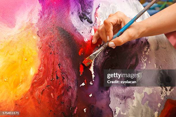 fine art painter - kunstatelier stockfoto's en -beelden