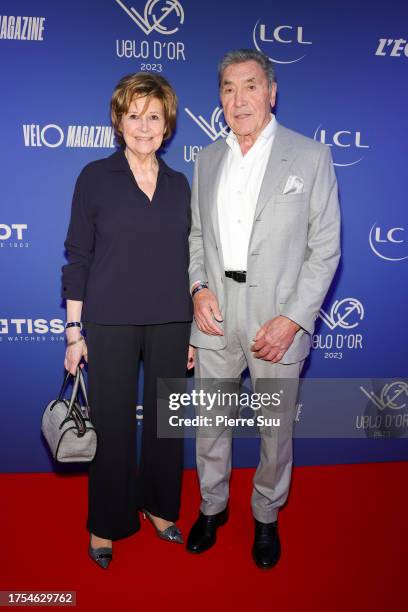 Claudine Acou and Eddy Merckx attend the "Velo D'Or 2023" ceremony at Pavillon Gabriel on October 24, 2023 in Paris, France.