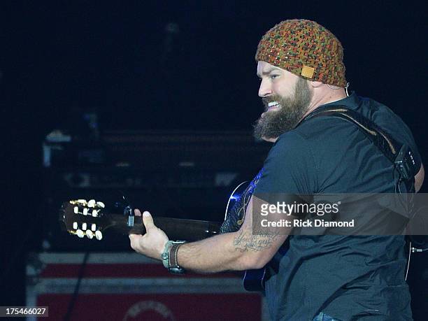 Singer/Songwriter Zac Brown of The Zac Brown Band performs during Kenny Chesney's No Shoes Nation on Zac Brown's Southern Ground Tour at the Georgia...