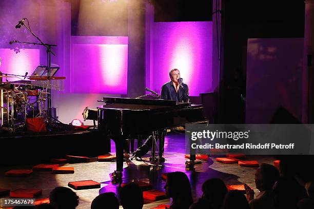 Julien Clerc performs in his "Pianistic" Concert at 29th Ramatuelle Festival : Day 4 on August 3, 2013 in Ramatuelle, France.