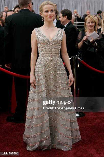 De Gea, Beatrice 108041.CA.0305.Oscars.BJD Reese Witherspoon arrives at the 78th Annual Academy Awards at the Kodak Theatre in Hollywood, Calif.,...