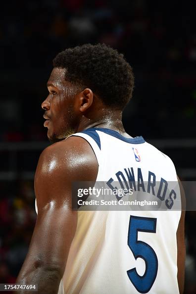 Edwards Wolves A closeup shot of Anthony Edwards of the Minnesota Timberwolves... News ...