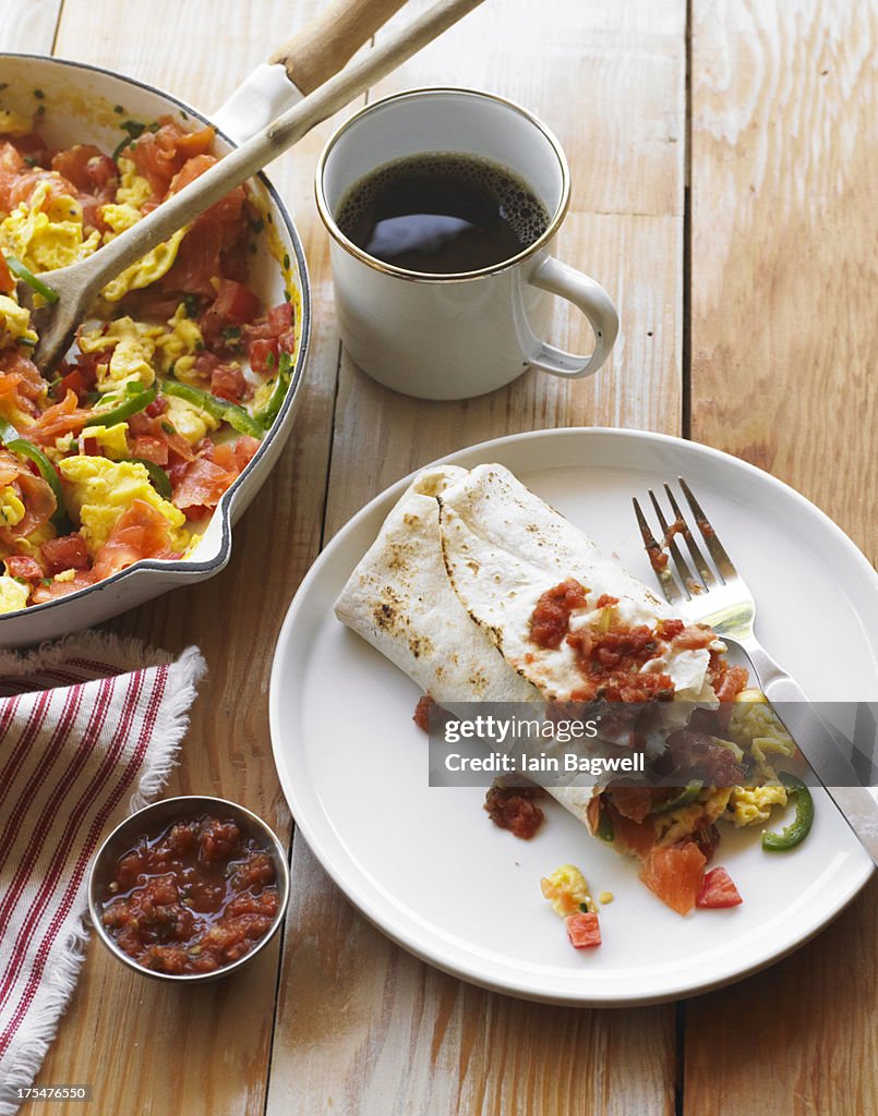 Smoked Salmon & Breakfast Burrito