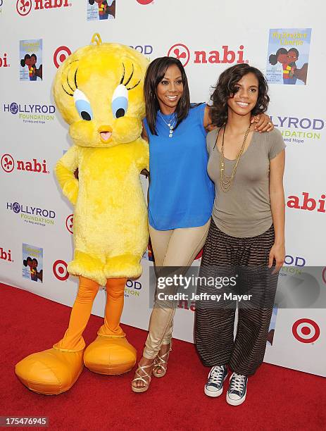 Tweety Bird, actress Holly Robinson Peete and daughter Ryan Elizabeth Peete arrive at HollyRod Foundation's 4th Annual 'My Brother Charlie' Carnival...