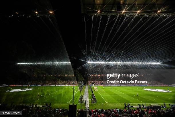 General view inside the stadium prior to the UEFA Champions League match between SC Braga and Real Madrid at Estadio Municipal de Braga on October...