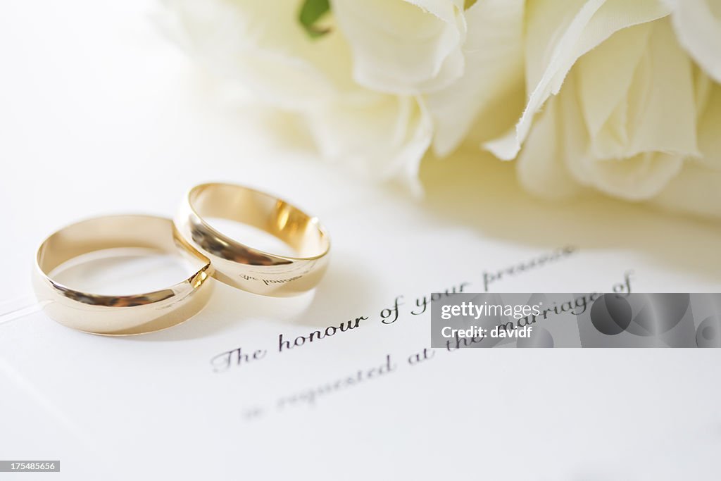 Wedding Rings and Invite