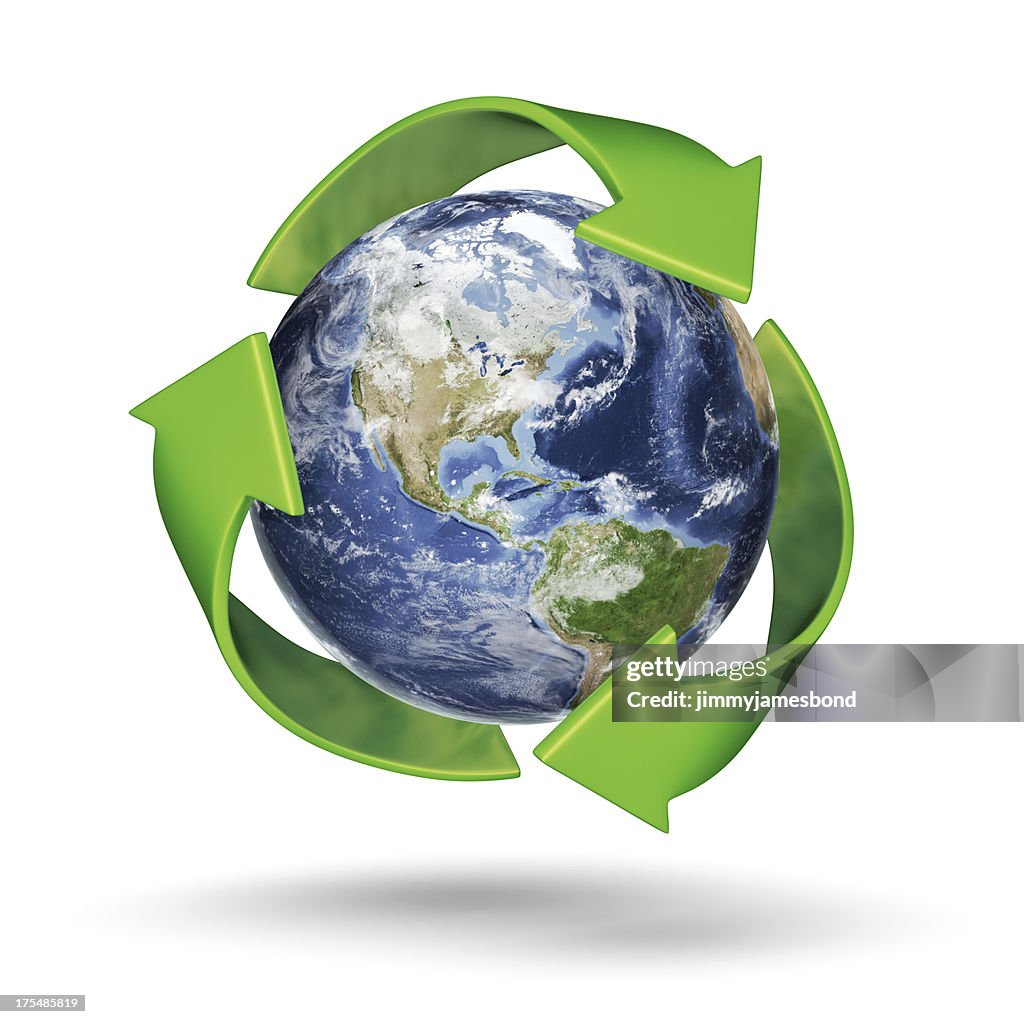 Recycling Welt-Amerika westlichen Hemisphäre