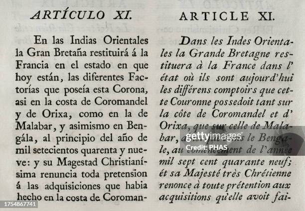 Treaty of Paris" . Definitive peace treaty, concluded between Great Britain, France and Spain. Signed in Paris on 10 February 1763 by the Duke...