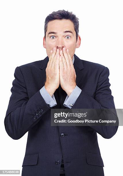 yo nunca informe. - mano tapando la boca fotografías e imágenes de stock