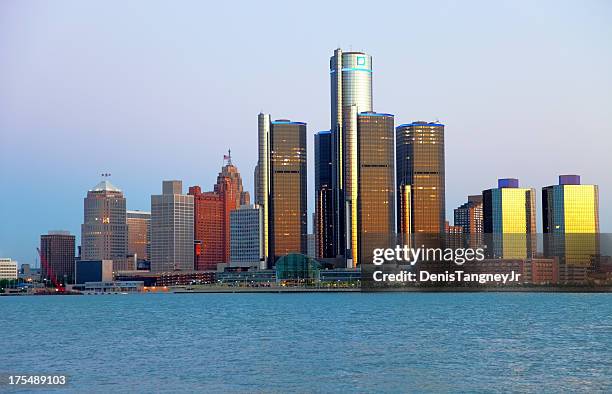 detroit - detroit skyline 個照片及圖片檔