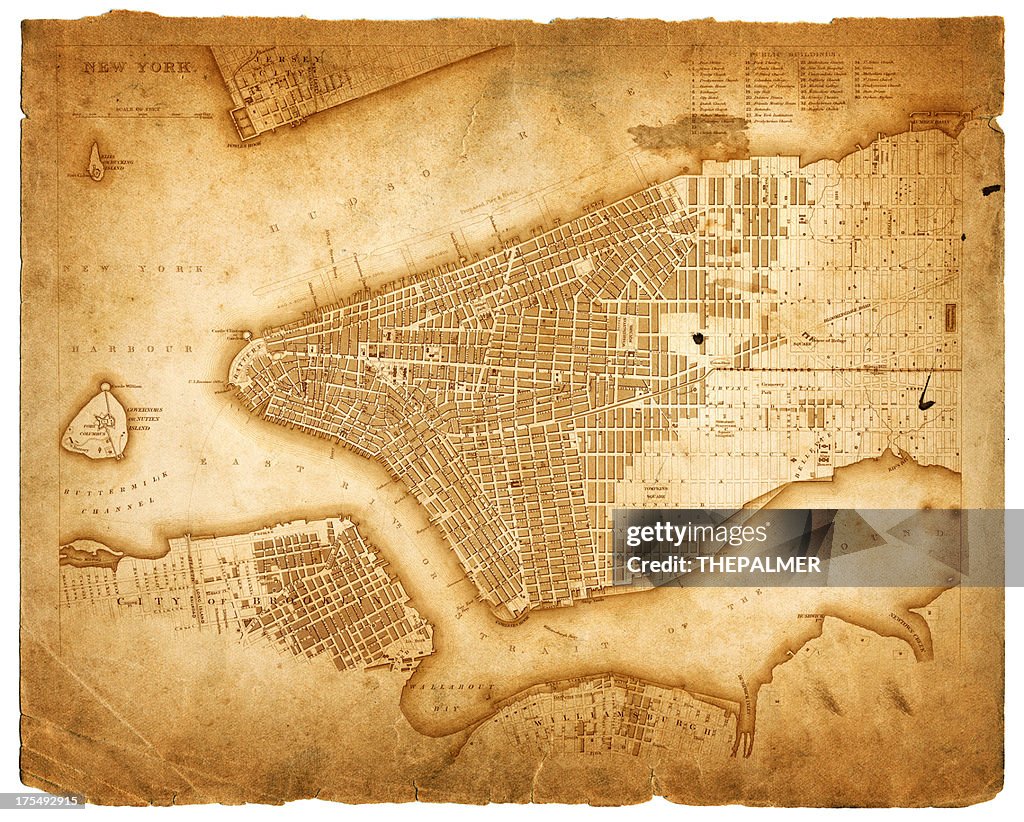 Map of new york city 1843