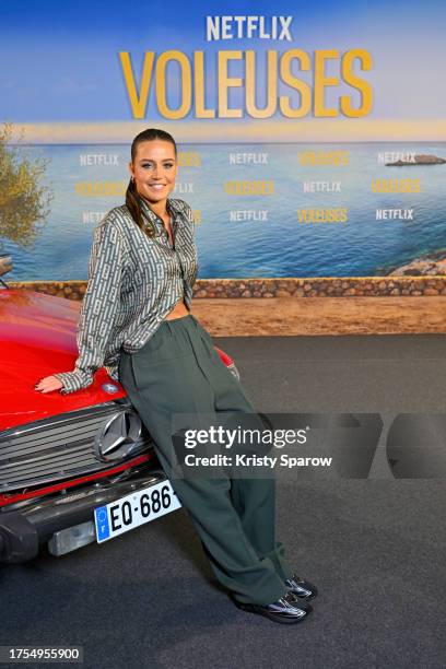 Adèle Exarchopoulos attends the "Voleuses" Netflix Premiere at Cinema Pathe Wepler on October 24, 2023 in Paris, France.