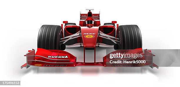 formel 1 auto im studio, isoliert auf weiss mit clipping path - formula 1 car stock-fotos und bilder