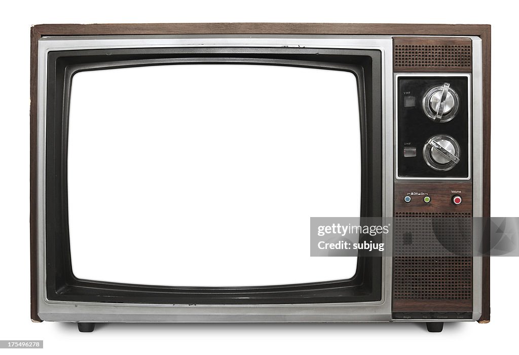 Vintage TV mit leeren Bildschirm
