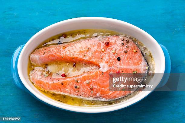 marinated salmon - marinated stock pictures, royalty-free photos & images