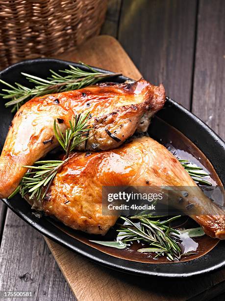 roast chicken - chicken leg stock pictures, royalty-free photos & images