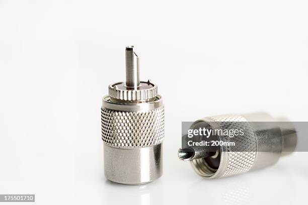 uhf plug-anschluss's - verbindungsblock stock-fotos und bilder