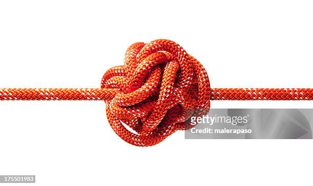knotted rope - ingewikkeldheid stockfoto's en -beelden