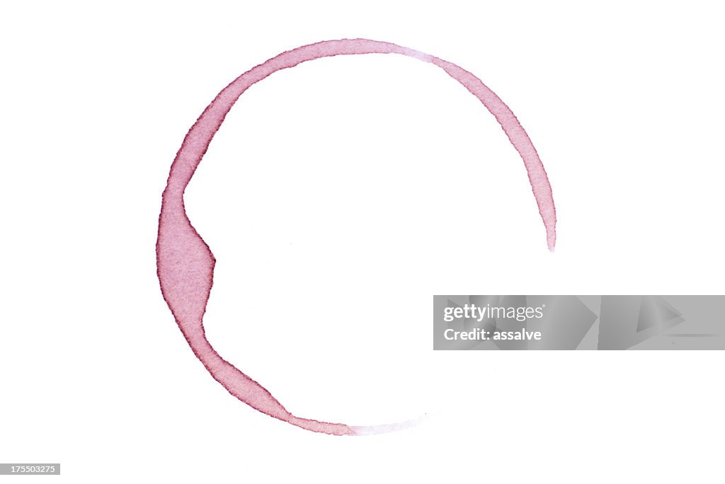 Red wine glass stain Klecks