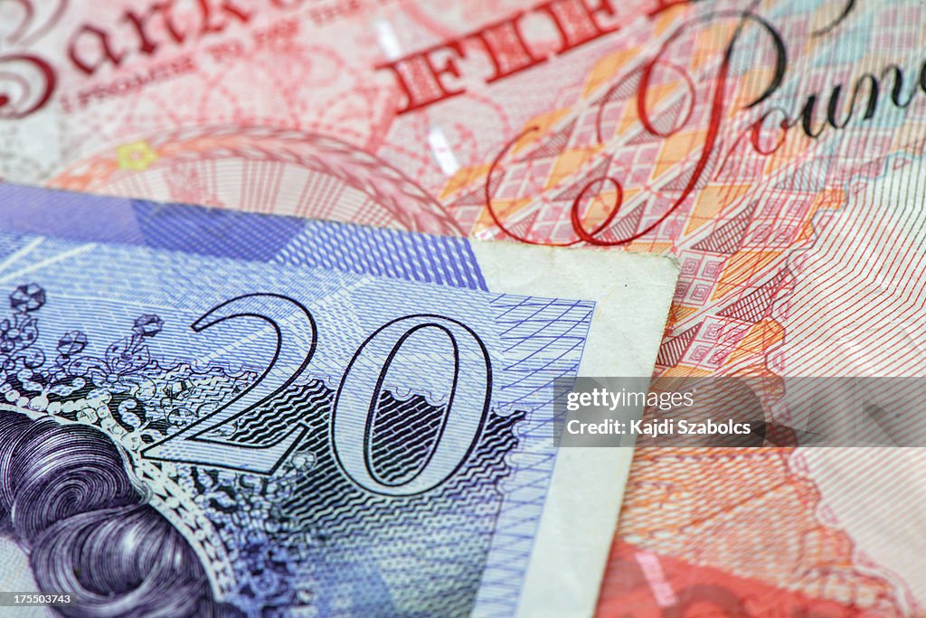 British bank notes