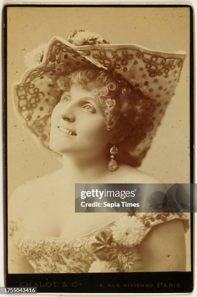Portrait of Lea d'Aseo, actress, Chalot, Isidore Alphonse, Photographer, Photography, Albumen paper print, Dimensions - Work: Height: 14.9 cm, Width:...