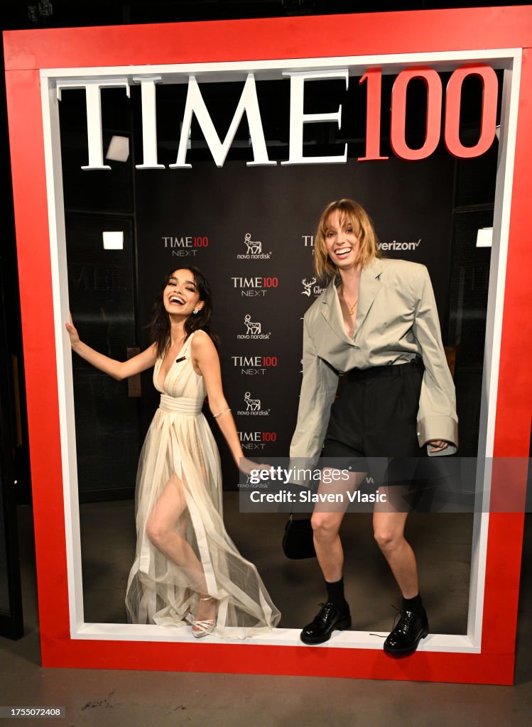 Rachel Zegler and Maya Hawke attend the 2023 TIME100 Next event at