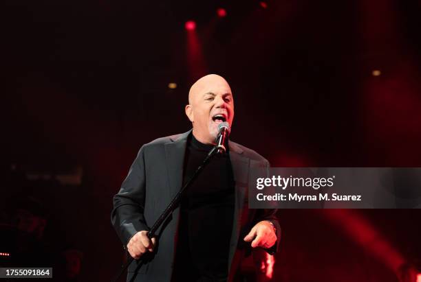 Billy Joel performs at Madison Square Garden on October 20, 2023 in New York City.