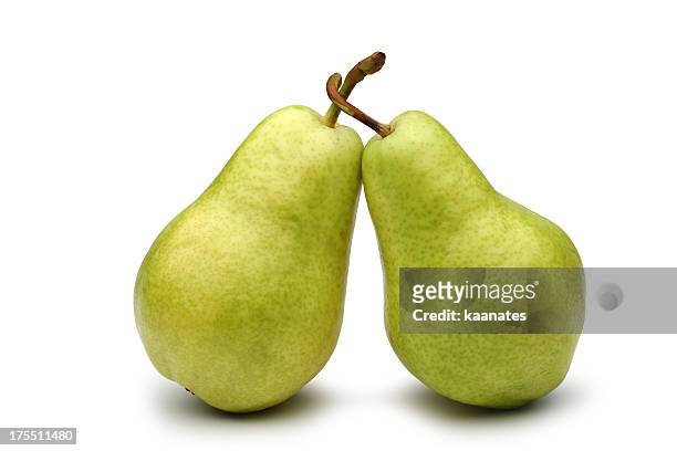 two pears - rijp stockfoto's en -beelden