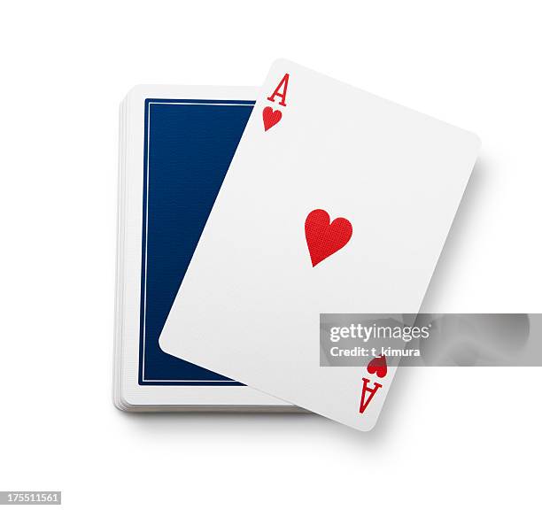 playing cards - aas kaarten stockfoto's en -beelden