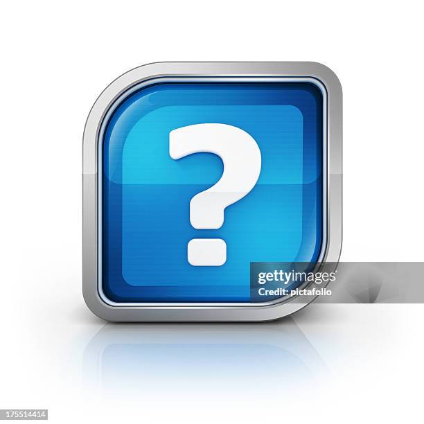 question mark 3d glossy icon - quiz icon stock pictures, royalty-free photos & images