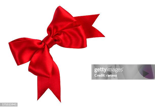 red bow - bow stockfoto's en -beelden