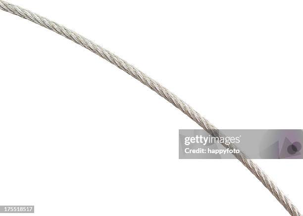 metallic rope - steel cable stock pictures, royalty-free photos & images